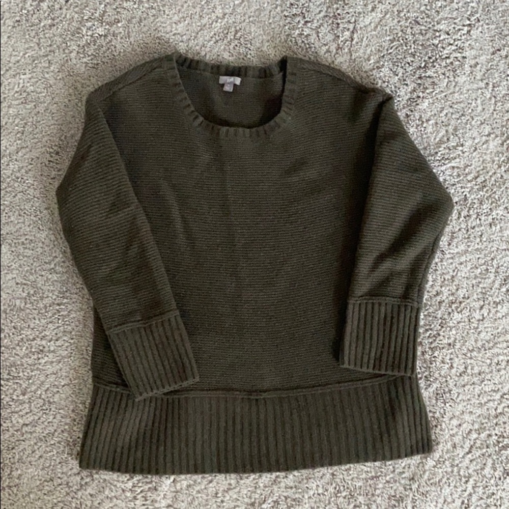 J Jill Olive Tunic Sweater